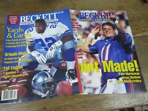 Tarjeta de fútbol americano Beckett 1997 mensual #88 Emmitt Smith y #87 Bledsoe bonita - Imagen 1 de 9
