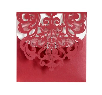 Cartões de visita ocos de hotel cartão convite de casamento corte laser azul marinho - Imagem 1 de 4