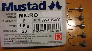 5 MUSTAD JIGKÖPFE MICRO Nr. 2 FÜR TWISTER HIT!!!  Verschiedene 1,5g - 4,0g - Bild 1 von 4