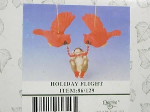 Charming Tails Ornament HOLIDAY FLIGHT Mouse Cardinals w/ Orig Box - Picture 1 of 1