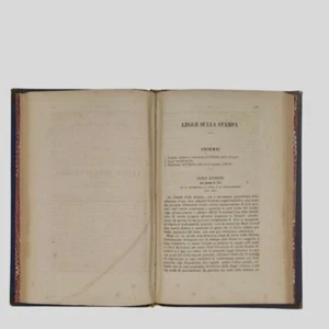 Libro Diritto Legge sulla Stampa Statuto Albertino - Picture 1 of 8