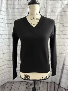 Madewell Langarmpullover schwarz 100 % Kaschmir V-Ausschnitt Größe 2XS XXS - Bild 1 von 5