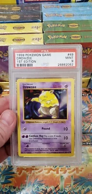 1999 Pokemon 1st Edition Shadowless Drowzee 49/102 PSA 9 GHOST stamp 👻 MINT! - Image 1 of 2