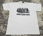 T-shirt blanc vintage Robson's Mining World pour hommes taille XL cousu simple