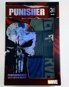 Marvel Punisher Performance Mesh Boxer Briefs 3 Pack Size Small 28-30 New - Picture 1 of 11