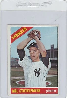 1966 TOPPS #350 MEL STOTTLEMYRE NEW YORK YANKEES PITCHER WOW 2ND YEAR CARD RARE - Image 1 of 2