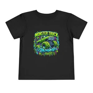 Monster Truck Toddler Tee, Kids Graphic T-Shirt, Fun Playtime Apparel, Birthday - Picture 1 of 33