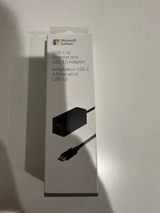 Microsoft USB-C to Gigabit Ethernet and USB 3.0 Adapter - Photo 1/3