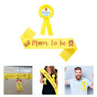 2Pcs Baby Shower Decorations Baby Shower Sash Baby Shower Favors Mom To Be Pin