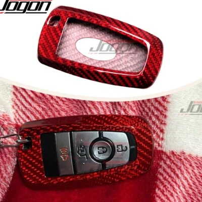 Carbono Rojo Para Ford Mustang S550 GT GT500 Shelby 21+ Mando a Distancia Llavero Cubierta Carcasa Foto 1 de 4