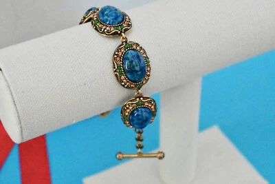 Novo na caixa $170 Heidi Daus "Sparkling Scarab" pulseira de alternar escaravelho azul lápis P - Imagem 1 de 4