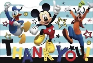 MICKEY MOUSE On the Go THANK YOU NOTES (8) ~ Birthday Party Supplies Stationery - Picture 1 of 1