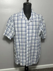 Vintage No Boundaries Mens Shirt Size XL Blue Check Short Sleeve - Picture 1 of 3