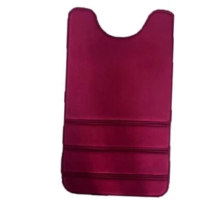 Extra Long Toilet Mat for Bathroom Large Memory Foam Toilet Rug U Burgundy - Picture 1 of 6