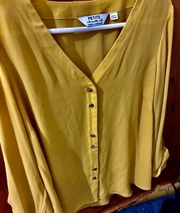 Mustard Blouse Size 10 - Picture 1 of 3