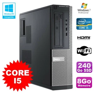 PC Dell Optiplex 3010 DT I5-3470 3.2Ghz 8Go 240Go SSD Burner Wifi HDMI W7 - Picture 1 of 4