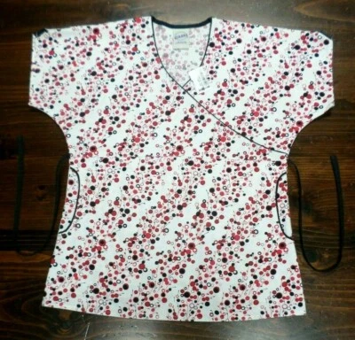 SMART S.C.R.U.B.S. UNIFORM TOP--SMALL--2 POCKET--BERRY FLORAL PRINT - Image 1 of 4