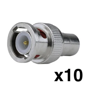 Adaptador RCA hembra a BNC macho, paquete de 10 - Imagen 1 de 6