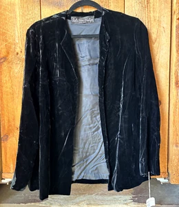 Women's Vintage Nan Duskin Mollie Parnis Boutique Black Velvet Evening Jacket - Picture 1 of 7