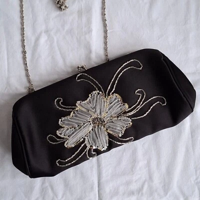 Drap Barcelona Evening Bag Vintage Silver Tone Pailettes - image 1 of 4