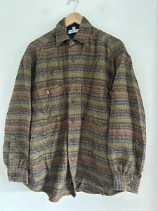 Angelo Litrico Vintage Men's Long Sleeve Flannel Shirt Size 102 Cm 60 Inch - Picture 1 of 13