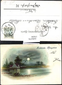 170298,Pfingsten Landschaft Haus See Mond - Bild 1 von 1