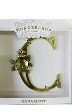 Wondershop Antique Gold Letter C Ornament With Floral Details 