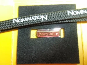 ** Genuine Nomination DOUBLE LINK MARRY ME GOLD CZ Charm RRP £75 ** - Picture 1 of 3