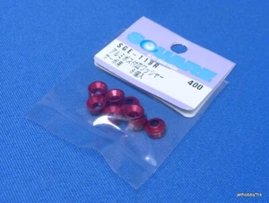 (Square SGE-119R) Aluminum Servo Washer 8pcs Red / Made in Japan - Picture 1 of 2