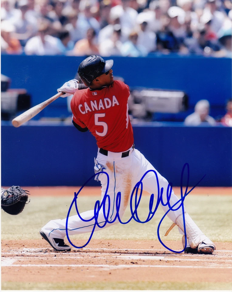 YUNEL ESCOBAR TORONTO BLUE JAYS ACCIÓN FIRMADO 8x10 Foto 1 de 1