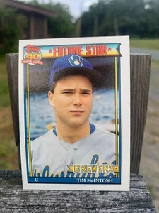 1991 Topps Baseballkarte Milwaukee Brewers Future Star Tim McIntosh - Bild 1 von 2