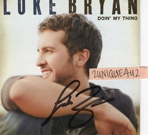 AUTOGRAPHED SIGNED CD INSERT - LUKE BRYAN "Doin' My Thing" - CD Cover - Picture 1 of 1