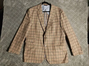 Brooks Brothers 1818 Blazer Sport Coat Jacket 100% Lambswool Twill Check Plaid - Picture 1 of 9