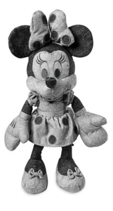 NEW Disney Parks Grey Denim Minnie Mouse 13" Plush - Picture 1 of 2
