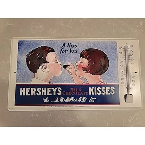 VTG 1960s Dutch Peddler Hershey Kisses “A Kiss For You” Thermometer Advertising - Picture 1 of 5