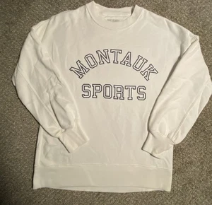 Abercrombie and Fitch Soft A&F Montauk Sweatshirt Women Sz XS White - Picture 1 of 10