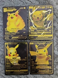 Black Foil Vinyl Fan Art X4 Collector Pokemon Detective, Vmax, GX, Armoured - Bild 1 von 6