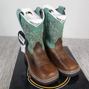 Dan Post Kinder Mädchen 9,5 D braun & türkis Westernstiefel DPC2937 - Bild 1 von 11