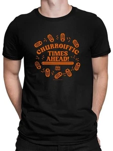 Churroiffic Times Ahead Fun Snack Graphic Men's T-shirt - Picture 1 of 13