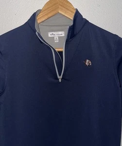 Peter Millar Perth Performance 1/4 Zip Youth Club Kid Medium 9-10 Blue Pullover - Picture 1 of 7