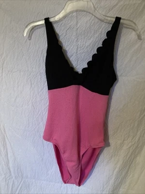 Two-Tone Pink  and Black Women's One-Piece Swimsuit size 2XL - Image 1 of 4