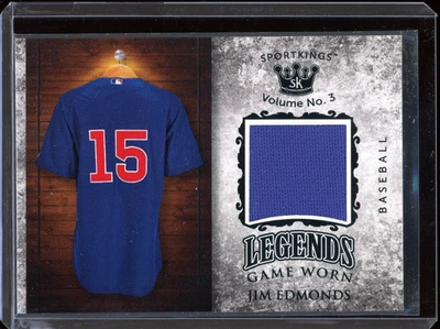 2021 Sportkings Volume 3 Jim Edmonds #LSM-46 Game Worn Patch - Image 1 of 3