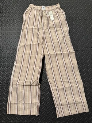 Pantalones Boxer Anthropologie Wren Talla XXS Beige Rayas Regalo Vacaciones Dinero Antiguo Regalo Foto 1 de 4