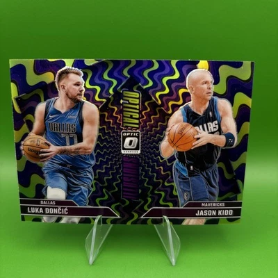 2024-25 Panini Donruss Optic #1 Optical Illusions Luka Doncic & Jason Kidd Mint - Image 1 of 2
