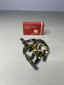 Vintage HUNT SPEEDBALL PENS C-4 Straight/Classic Calligraphy Pen Nibs -12 in box - Picture 1 of 4