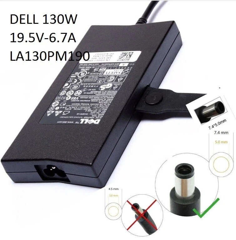 ALIMENTATORE DELL ORIGINALE 130W DA130PE + patch cord ITA - occasione! - Image 1 of 1