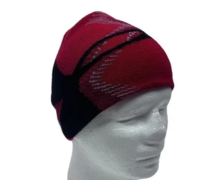 Under Armour UA Logo Red Black Winter Beanie Knit Hat Lined One Size - Picture 1 of 7