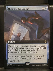 Hide on the Ceiling #249 FOIL EXTENDED NM/M MTG Spiderman Magic Card Blue Rare - Picture 1 of 1