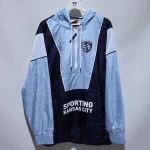 MLS Mitchell & Ness Sporting Kansas City Windbreaker Jacket Size XL - Picture 1 of 5