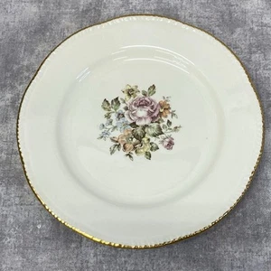 Vintage Cunningham & Pickett Homer Laughlin 22K Floral Pattern Bread Plate - Picture 1 of 6